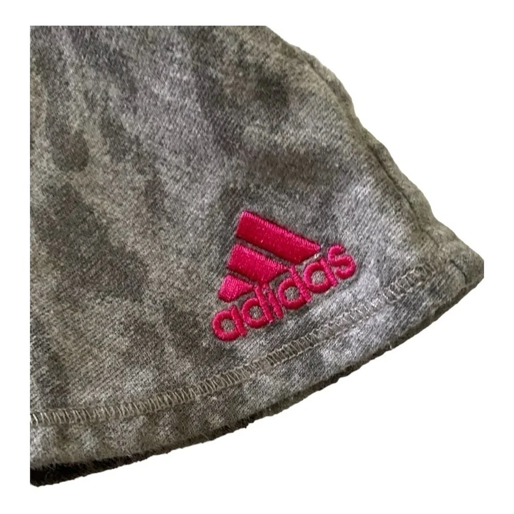ADIDAS-PINK AND GRAY ATHLETIC SKIRT AND TOP-SIZE 6
